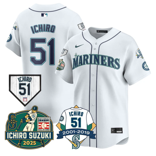 Ichiro Suzuki #51 Seattle Mariners Ichiro Suzuki Limited Jersey - White