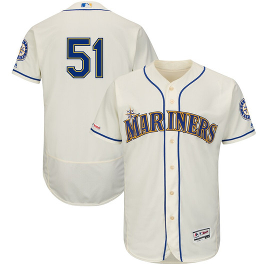 Ichiro Suzuki #51 Seattle Mariners Majestic Alternate Limited Flex Base Player Jersey - Cream