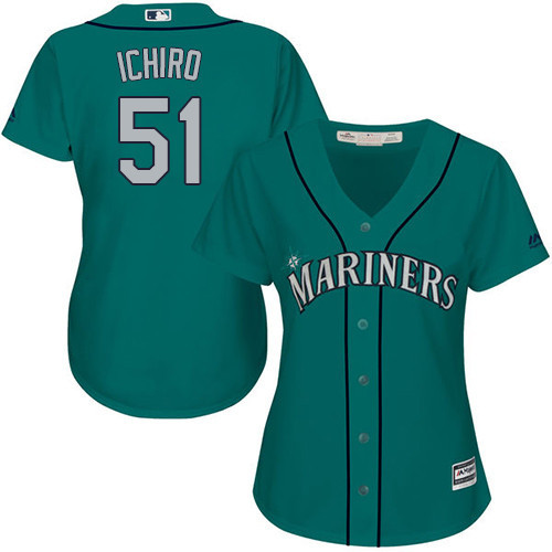 Ichiro Suzuki #51 Seattle Mariners Womens Alternate Limited Baseball Jersey - Green