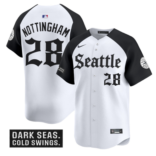 Jacob Nottingham #28 Seattle Mariners Deep Sea Gothic Edition Limited Sti Jersey