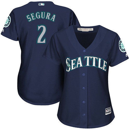 Jean Segura #2 Seattle Mariners Womens Alternate Limited Baseball Jersey - Navy Blue