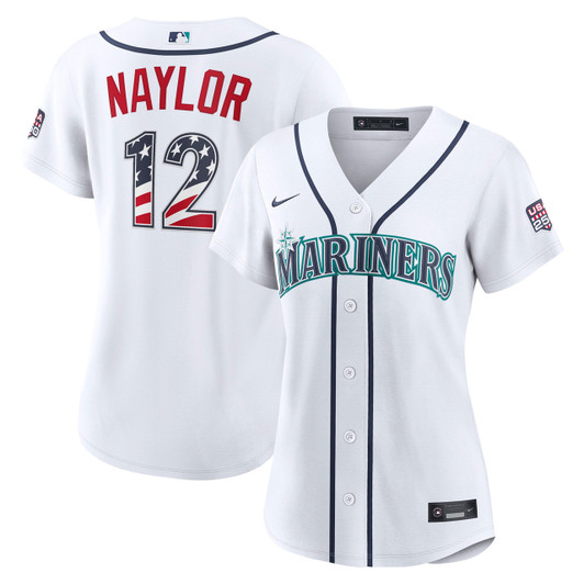 Josh Naylor Seattle Mariners Nike Women'S Fourth Of July Usa Stadium Limited Jersey - White