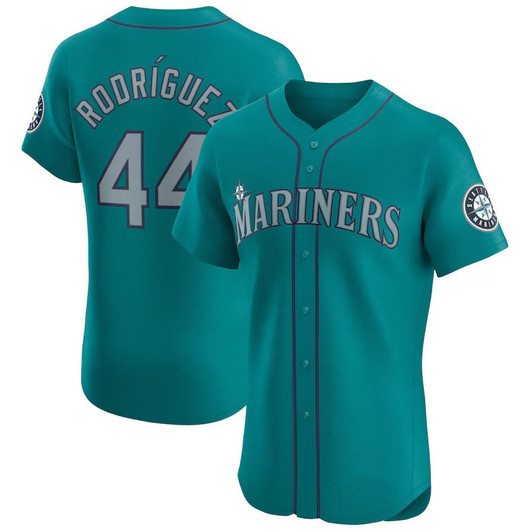 Julio Rodrguez #44 Seattle Mariners Alternate Elite Stitche Player Jersey - Aqua