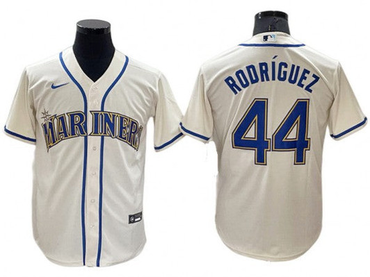 Julio Rodriguez #44 Seattle Mariners Alternate Limited Cool Base Jersey - Cream
