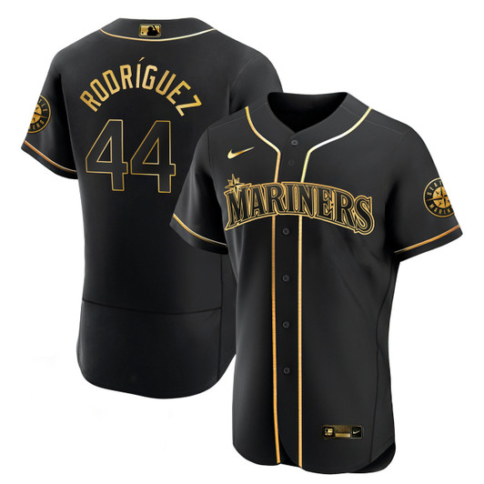Julio Rodriguez #44 Seattle Mariners Black Gold Limited Jersey - White Gold