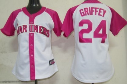 Ken Griffey #24 Seattle Mariners Majestic Womens 2012 Fashion By Athletic Limited Jersey