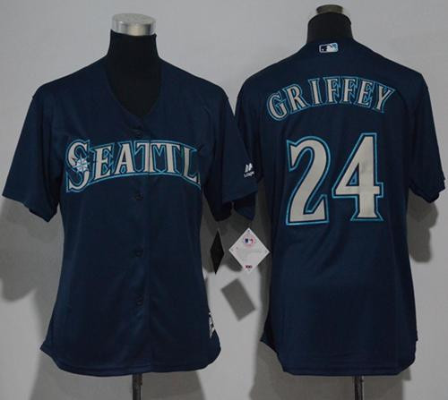 Ken Griffey #24 Seattle Mariners Womens Alternate Limited Baseball Jersey - Navy Blue