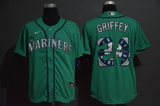 Ken Griffey Jr #24 Seattle Mariners 2020 Jerseye84Dptbh3R_71 Limited Jersey - Green
