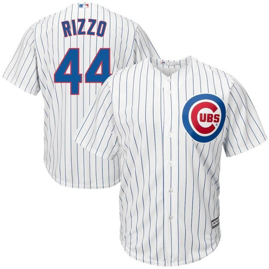 Anthony Rizzo 44 Chicago Cubs Majestic Big And Tall Cool Base Player White 3D Jersey