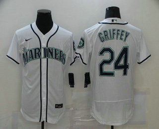 Ken Griffey Jr #24 Seattle Mariners Nike Mens Limited Flex Base Jersey - White