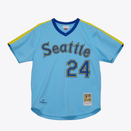 Ken Griffey Jr. #24 Seattle Mariners 2010 Authentic Jersey - Light Blue