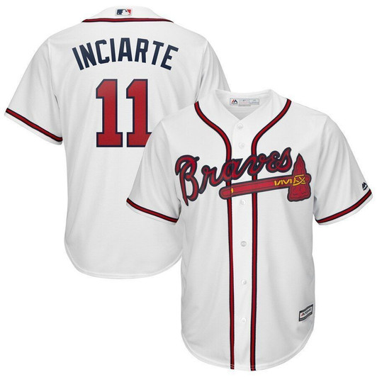 Ender Inciarte Atlanta Braves Majestic 2021 Home Cool Base Player Jersey Jersey White 2021