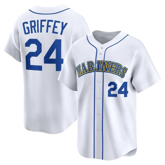 Ken Griffey Jr. #24 Seattle Mariners Throwback Cooperstown Limited Je Jersey