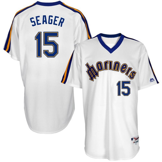 Kyle Seager #15 Seattle Mariners Throwback Pullover Limited Jersey - White