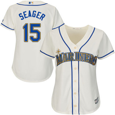 Kyle Seager #15 Seattle Mariners Womens Alternate Limited Baseball Jersey - Cream