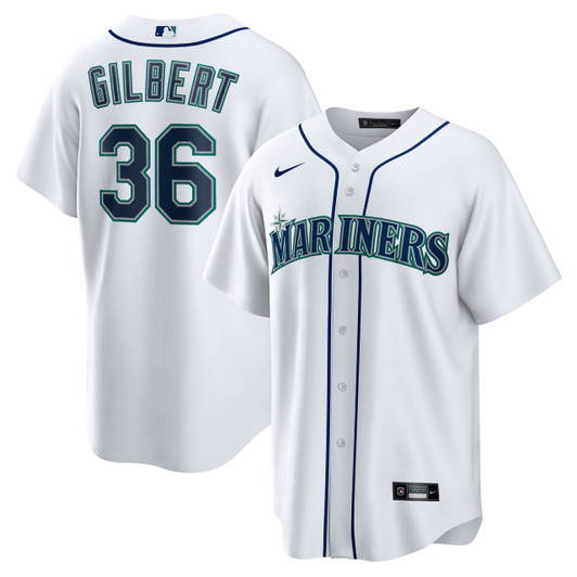 Logan Gilbert #36 Seattle Mariners Nike Home Limited Jersey - White
