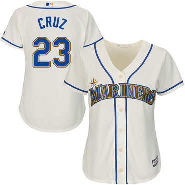 Nelson Cruz #23 Seattle Mariners Womens Alternate Limited Baseball Jersey - Cream