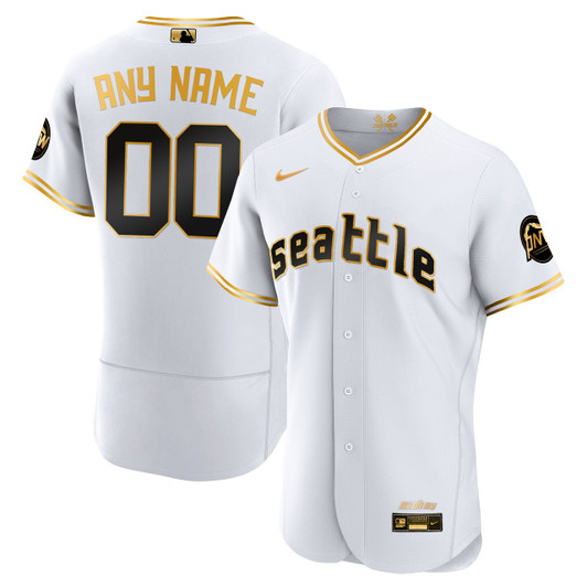 Seattle Mariners 2023 City Connect Limited Custom Jersey - Gold