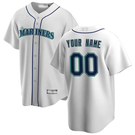 Seattle Mariners Baseball Jerseys Custom Home Limited Custom Jersey - White