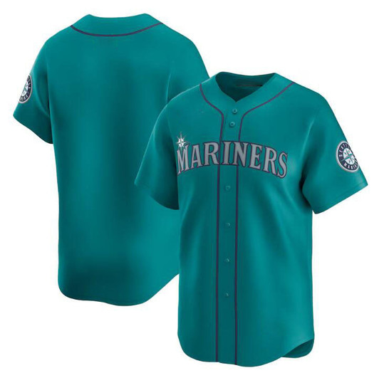 Seattle Mariners Blank Alternate Limited Baseball Jersey - Aqua