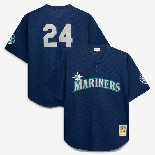 Seattle Mariners Mitchell & Ness Men'S Big & Tall Cooperstown Mesh Limited Batting Practice Jersey - Navy