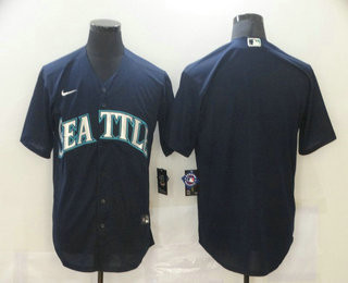 Seattle Mariners Nike Mens Limited Blank Cool Base Jersey - Navy Blue