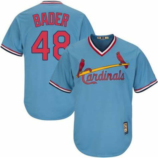 Harrison Bader #48 St. Louis Cardinals Throwback Pullover Limited Jersey - Blue