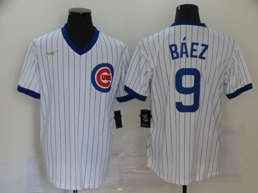 Chicago Cubs Javier Baez #9 2020 Mlb White Jersey