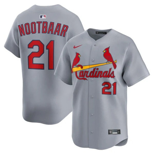 Lars Nootbaar #21 St. Louis Cardinals Road Limited Jersey - Gray