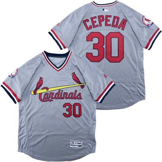 Orlando Cepeda #30 St. Louis Cardinals 2020 Limited Jersey - Grey