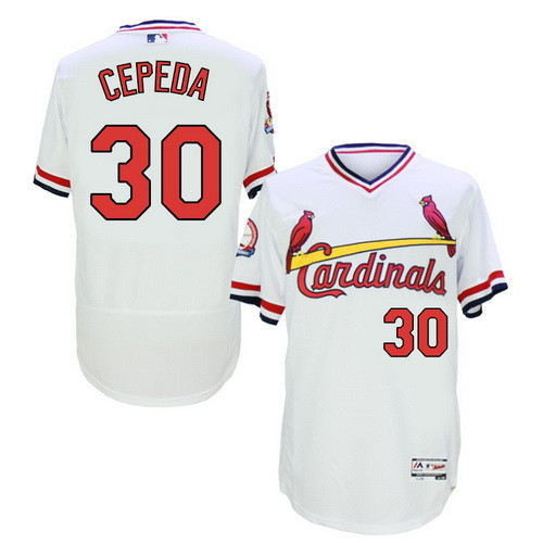 Orlando Cepeda #30 St. Louis Cardinals Majestic 2016 Retired Pullover Flexbase Limited Baseball Jersey - White