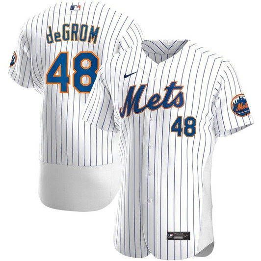New York Mets Jacob Degrom #48 2020 Mlb White Jersey