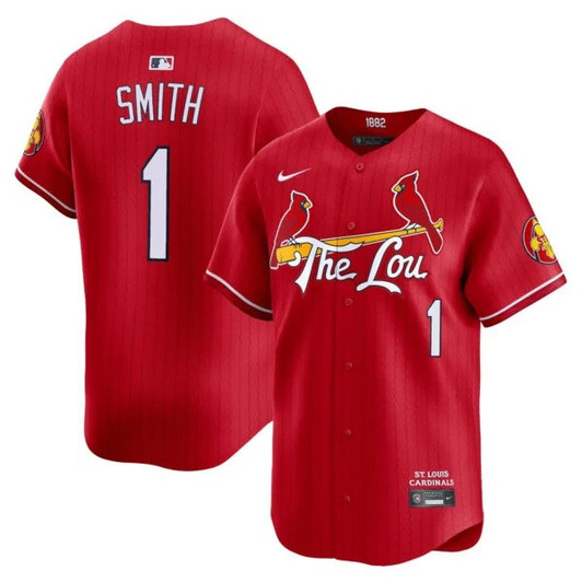 Ozzie Smith #1 St. Louis Cardinals City Connect Limited Jersey - Red