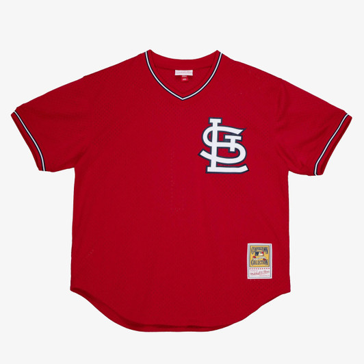 Ozzie Smith #1 St. Louis Cardinals Men'S 1996 Mesh Limited Batting Practice Jersey - Red