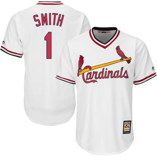 Ozzie Smith #1 St. Louis Cardinals Throwback Pullover Limited Jersey - White