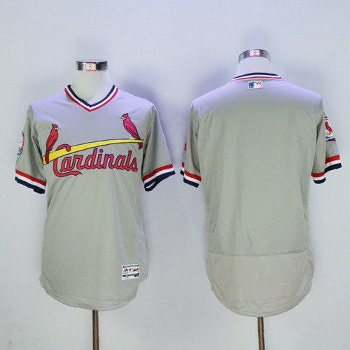 St. Louis Cardinals Majestic Mens 2016 Blank Pullover Flexbase Limited Baseball Jersey - Gray