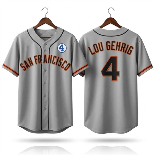 2026 SF Giants Number 4 ALS Lou Gehrig Day Jersey
