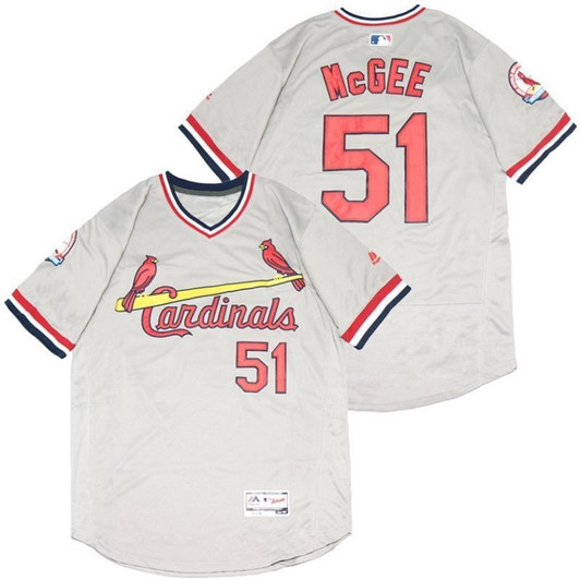Willie Mcgee #51 St. Louis Cardinals 2020 Limited Jersey - Grey