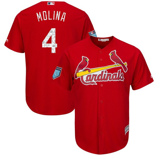 Yadier Molina #4 St. Louis Cardinals 2018 Spring Training Limited Cool Base Jersey - Red