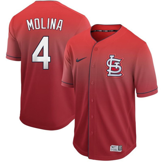 Yadier Molina #4 St. Louis Cardinals Drift Brandedition Limited Jersey - Red