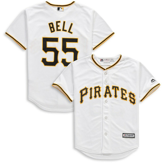 Pittsburgh Pirates Josh Bell Majestic White Home Official Cool Base Player Baseball Jersey Mlb Baseball Jersey1133