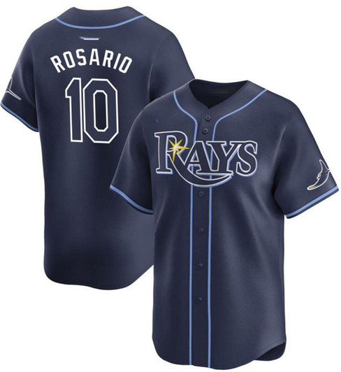 Tampa Bay Rays #10 Amed Rosario Away Limited Baseball Jersey - Navy