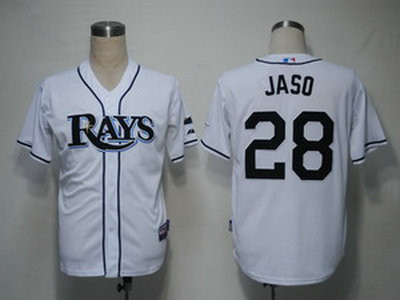Tampa Bay Rays #28 Jerseys Jaso Limited Cool Base Jersey - White