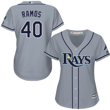 Tampa Bay Rays #40 Wilson Womens Ramos Road Limited Baseball Jersey - Grey