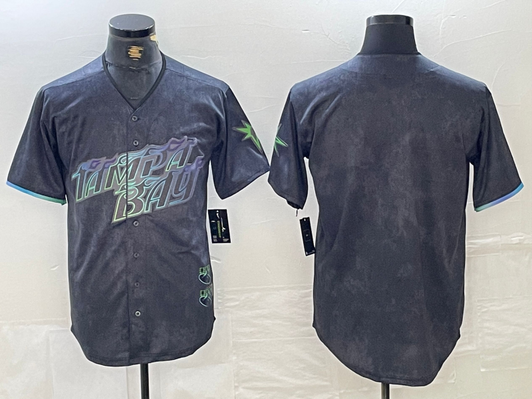 Tampa Bay Rays 2024 Blank City Connect Limited Baseball Jersey - Charcoal