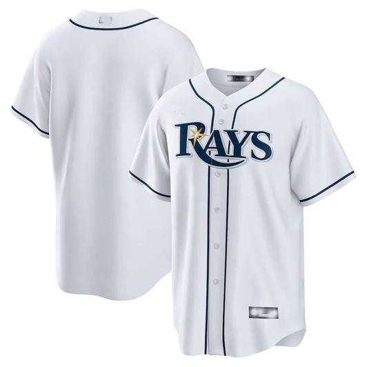 Tampa Bay Rays Home Blank Baseball Jerseys Limited Jersey - White