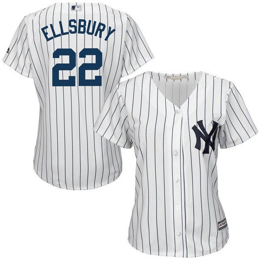 Jacoby Ellsbury New York Yankees Majestic Womens Cool Base Player Jersey Jersey White 2021