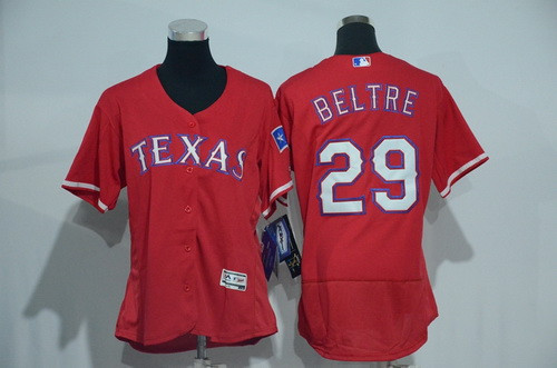 Adrian Beltre #29 Texas Rangers Womens 2016 Flexbase Limited Baseball Jersey - Red