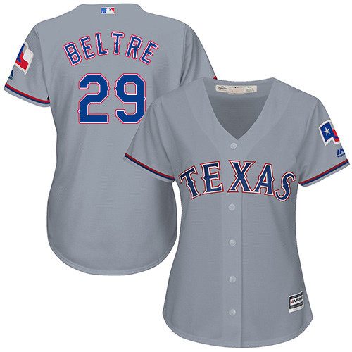 Adrian Beltre #29 Texas Rangers Womens Road Limited Baseball Jersey - Grey