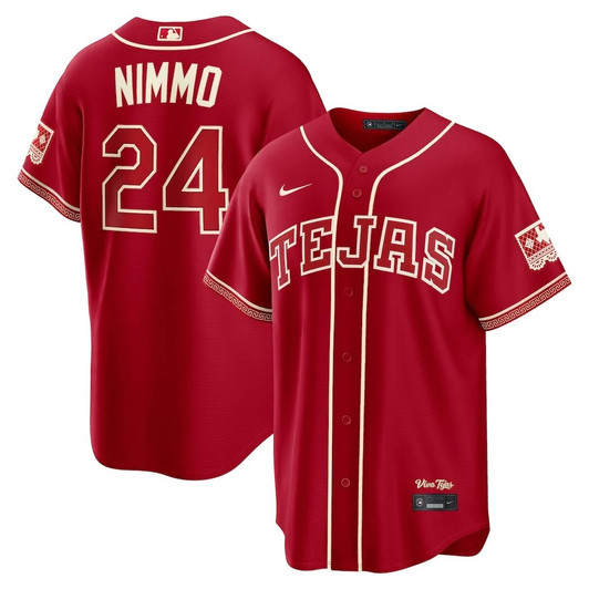 Brandon Nimmo #24 Texas Rangers 2026 City Connect Stadium Limited Jersey - Red